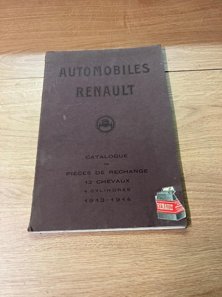Catalogue pièces pour Renault 1912. LesAnciennes.com