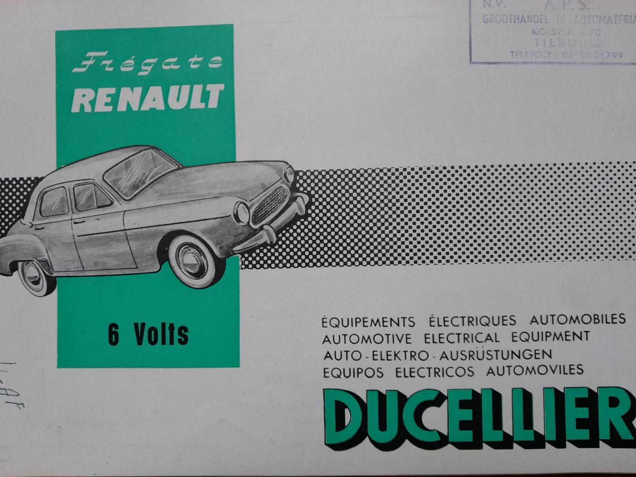 Renault Frégate 6volts catalogue Ducellier LesAnciennes.com