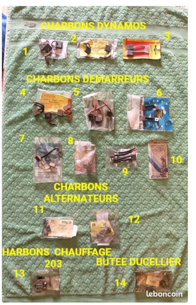 BALAIS CHARBONS DYNAMOS DEMARREURS ET AUTRES LesAnciennes.com