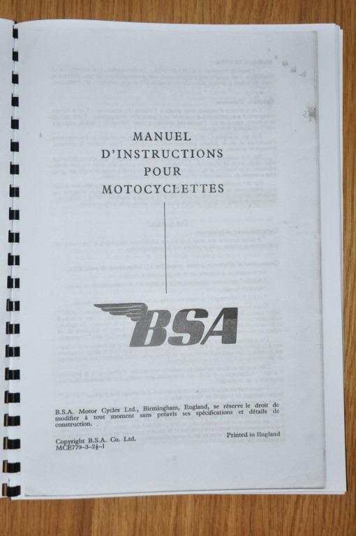 Manuel d'atelier BSA "A-B-C-D-M" LesAnciennes.com