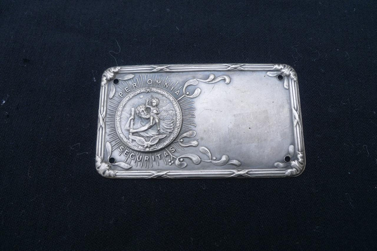 Plaque St Christophe neuve Accessoire d époque LesAnciennes.com