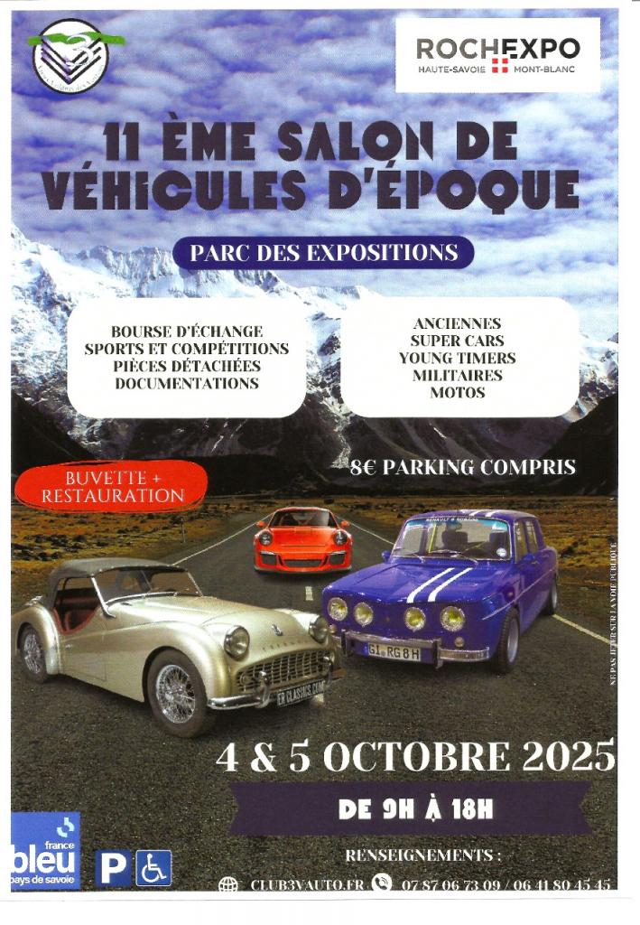 11ème Salon des Véhicules d’Epoque à La Roche-sur-Foron LesAnciennes.com