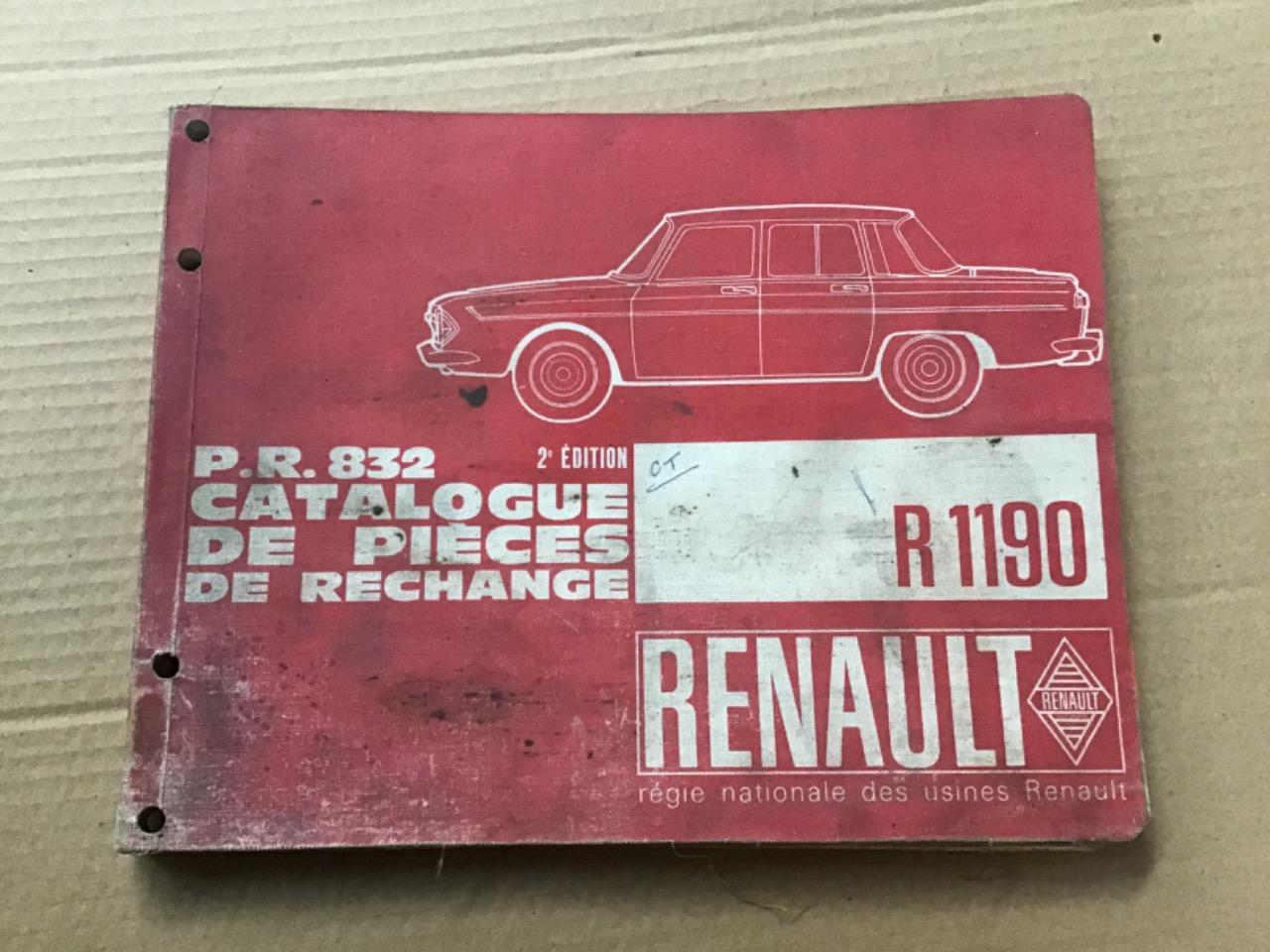 CATALOGUE PIÈCES RECHANGE RENAULT 10 (R10) LesAnciennes.com