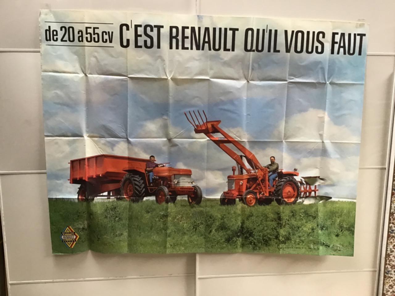 GRANDE AFFICHE TRACTEURS RENAULT LesAnciennes.com