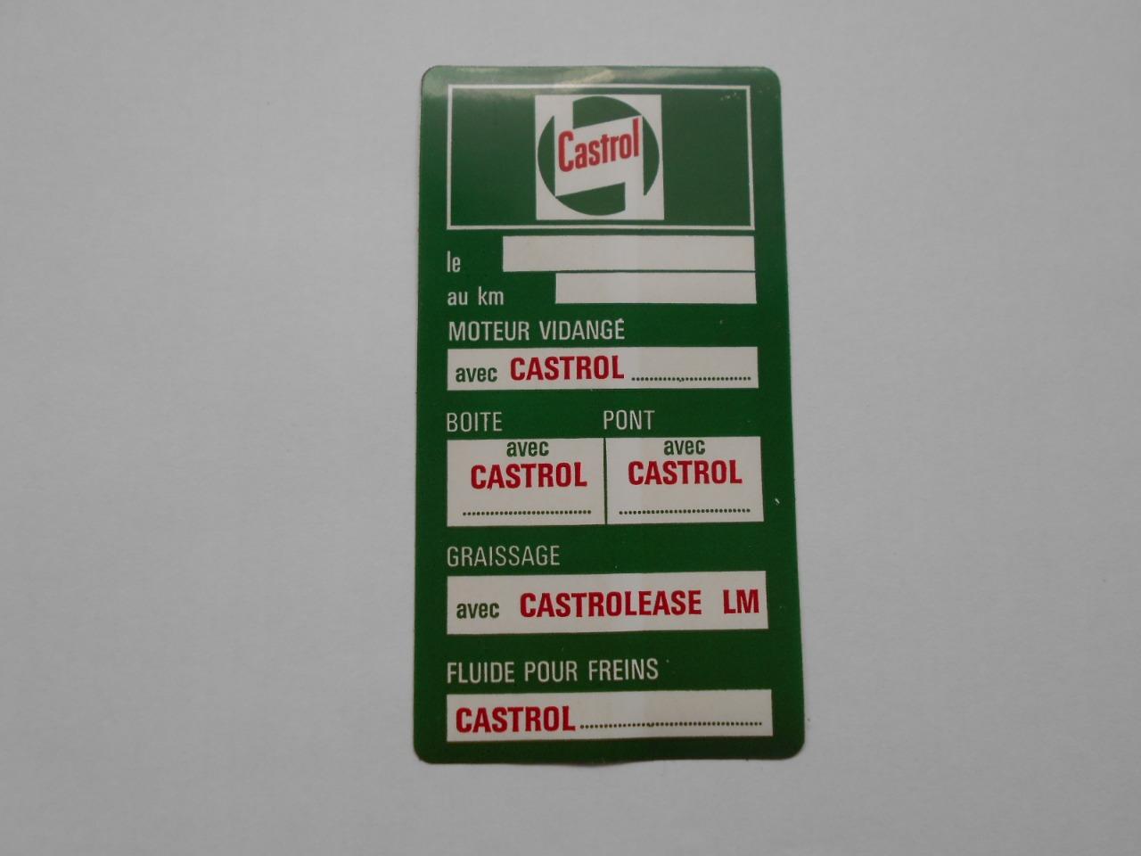 Etiquette autocollante Castrol LesAnciennes.com