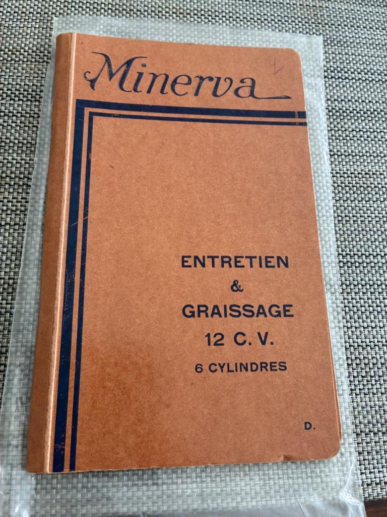 Manuel d’entretien graissage MINERVA 12cv 6cyl LesAnciennes.com