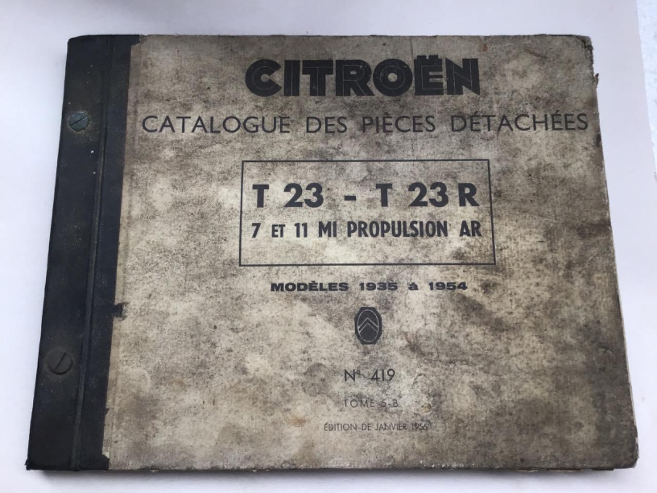 CATALOGUE PIÈCES CITROËN T23. T23 R LesAnciennes.com
