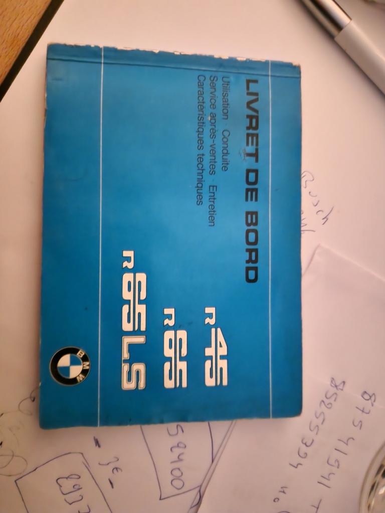 Livret de bord BMW R45 LesAnciennes.com