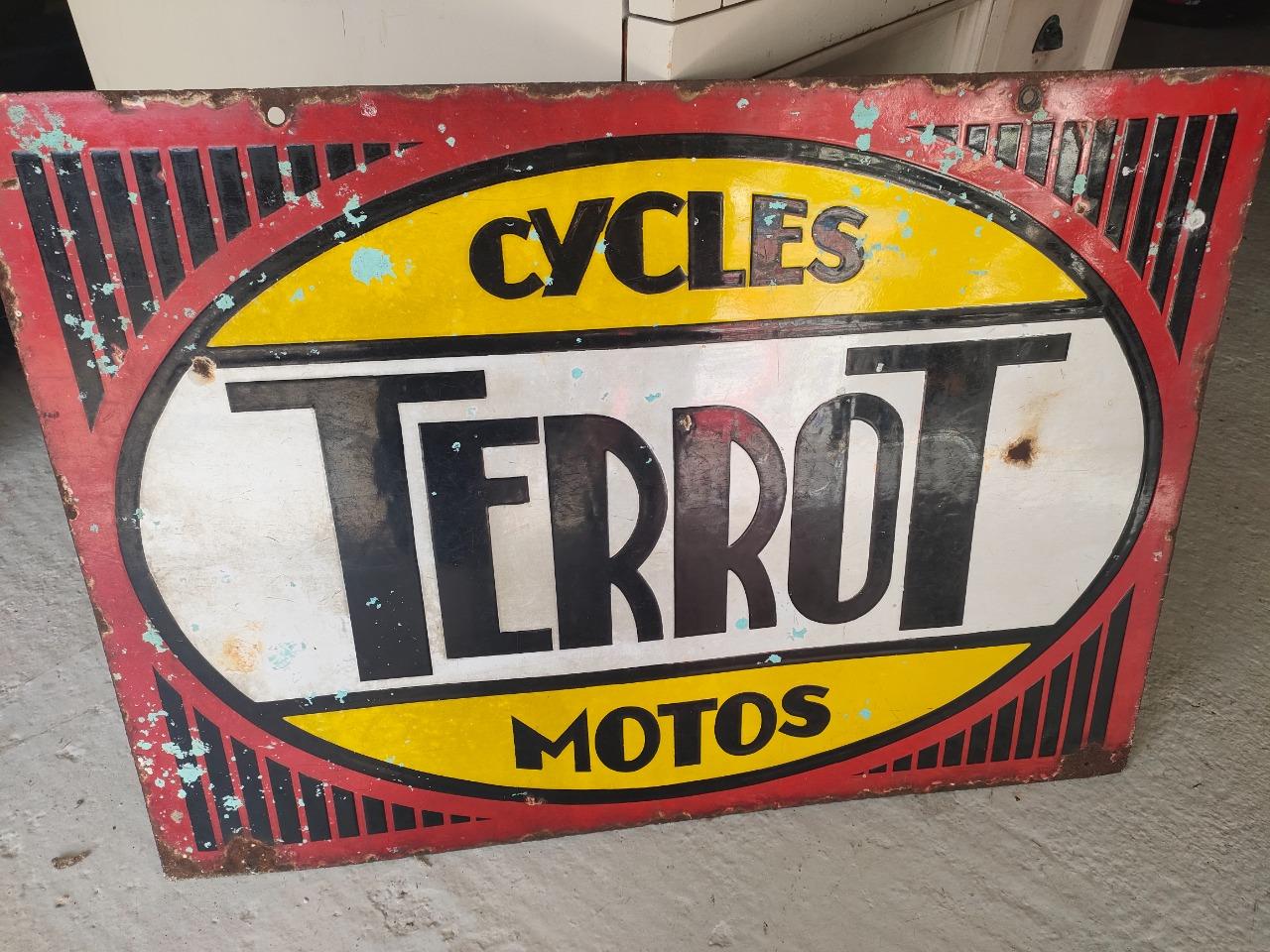 Plaque émaillée Cycles Terrot moto LesAnciennes.com