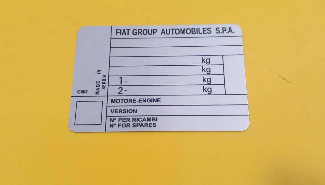 Plaque chassis LANCIA Delta LesAnciennes.com