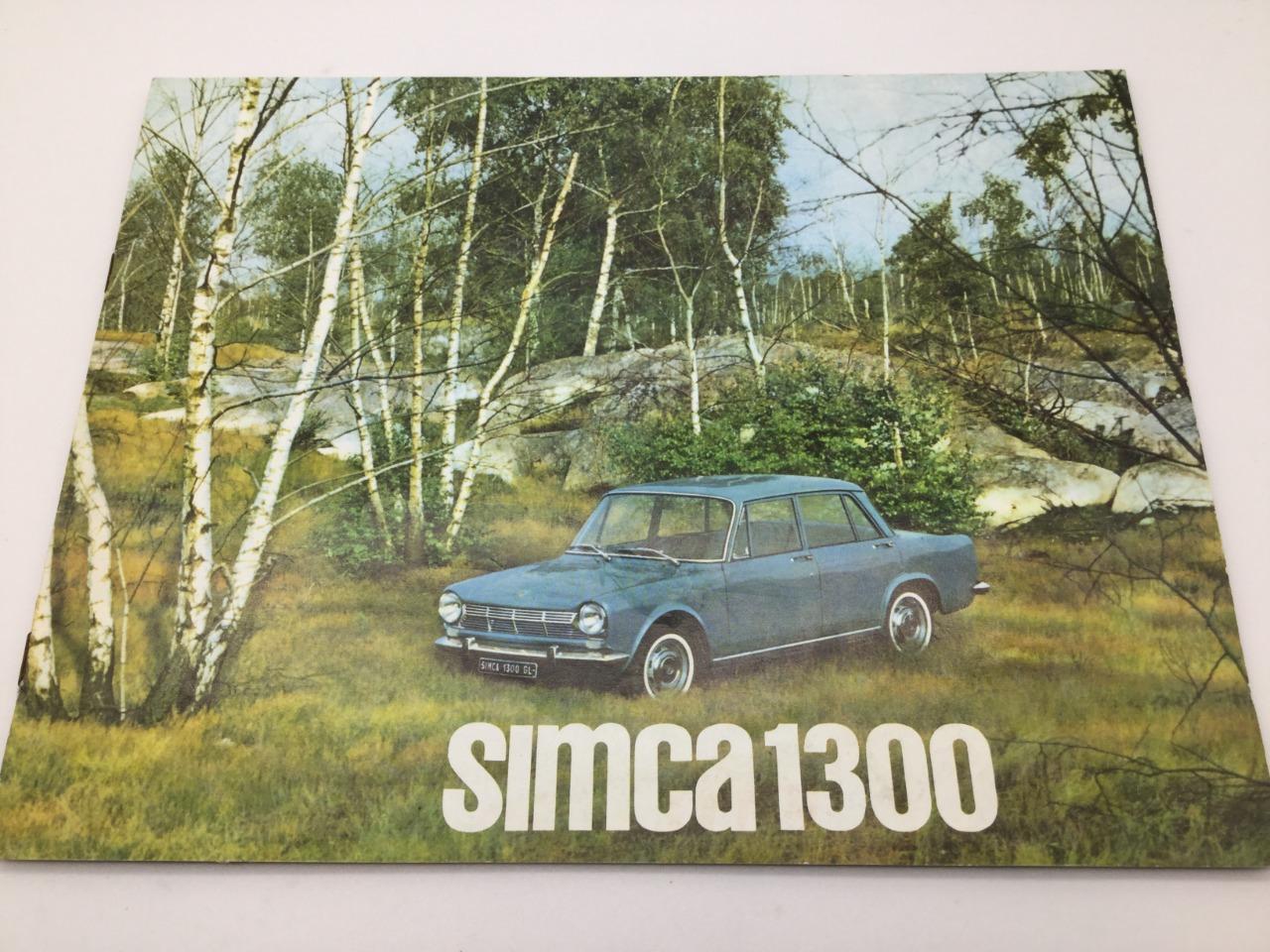 Plaquette publicitaire Simca 1300 LesAnciennes.com
