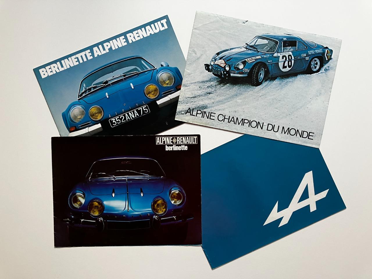 4x Brochures ALPINE-RENAULT A110 Berlinette LesAnciennes.com