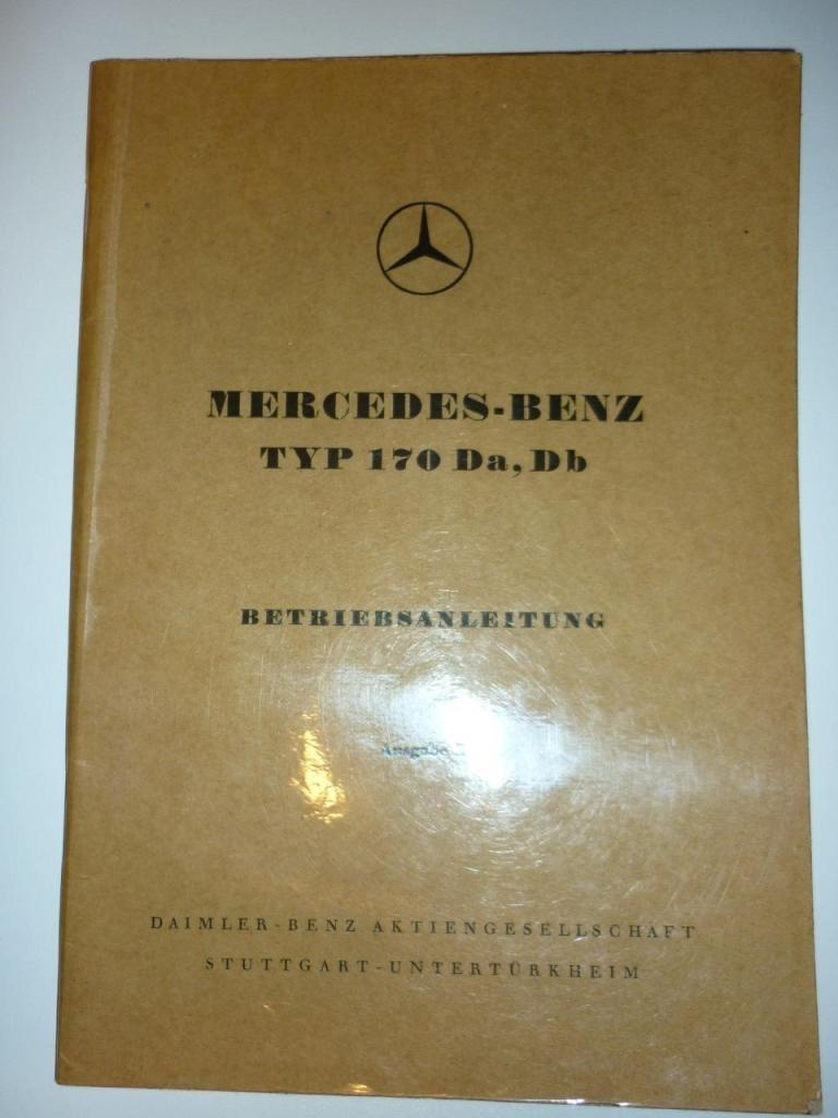 Livre technique mercedes 170 DA neuf LesAnciennes.com