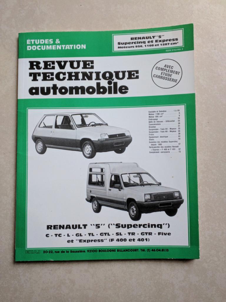Revue Technique Automobile - SuperCinq (1990) LesAnciennes.com