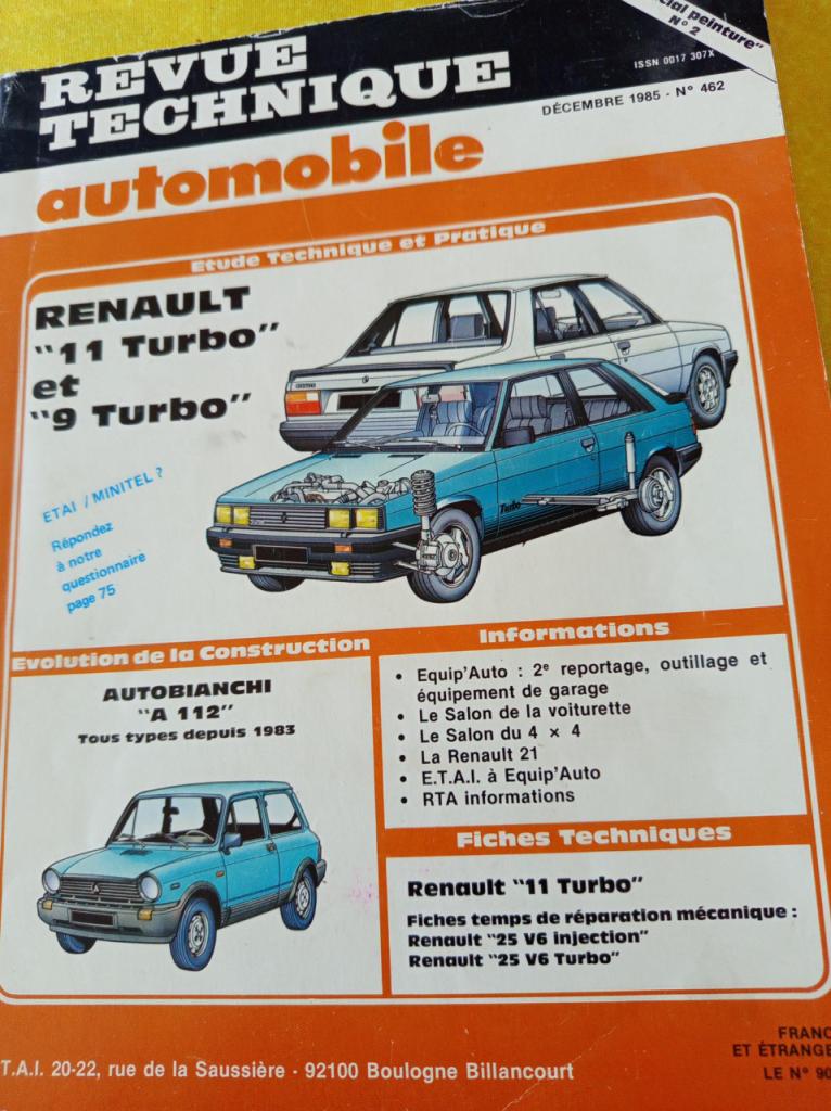 REVUE TECHNIQUE AUTO RENAULT 11 ET 9 TURBO LesAnciennes.com