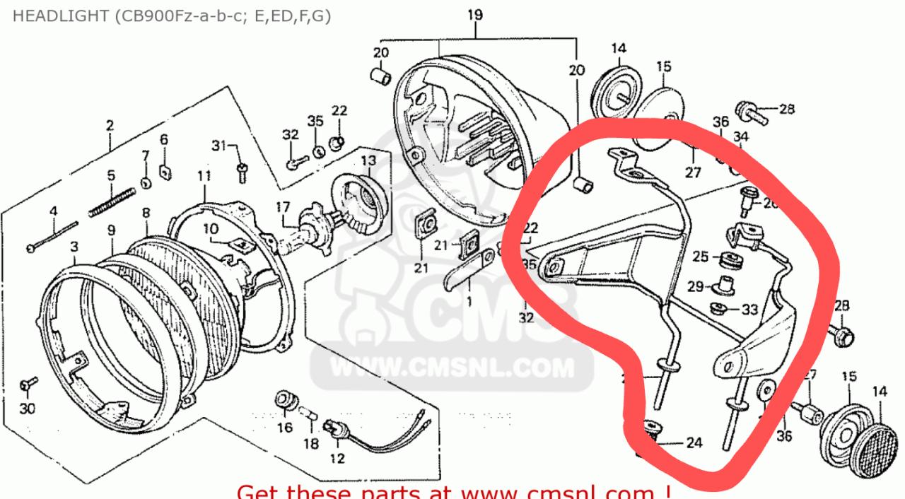 Recherche pièces HONDA CB 900 F Support de phare LesAnciennes.com