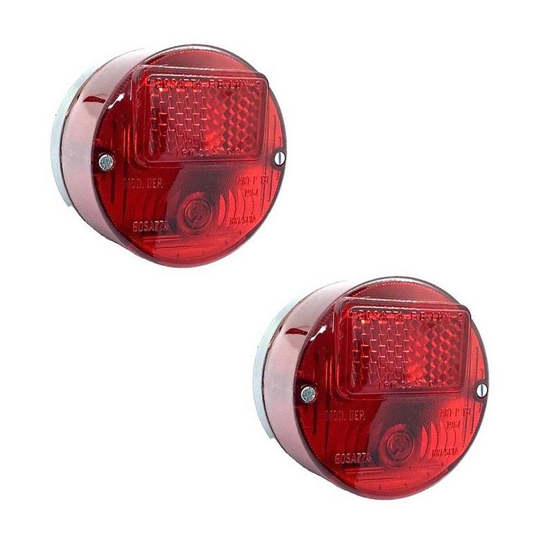 Jeu de 2 feux arrière standards rouge LesAnciennes.com