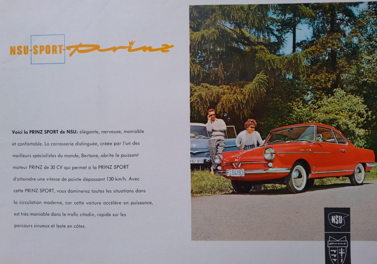 NSU Sport Prinz catalogue LesAnciennes.com