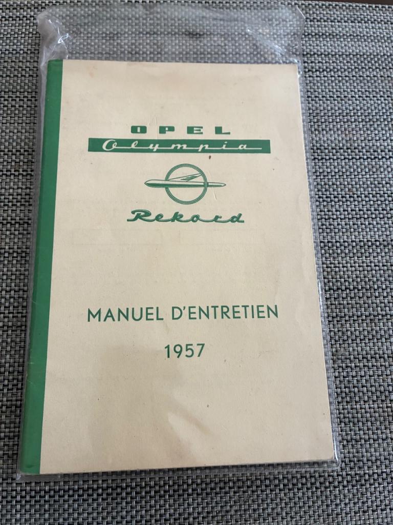 Notice manuel d’entretien OPEL Olympia rekord LesAnciennes.com