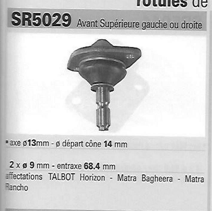 Rotule de suspension TALBOT , Simca, matra LesAnciennes.com