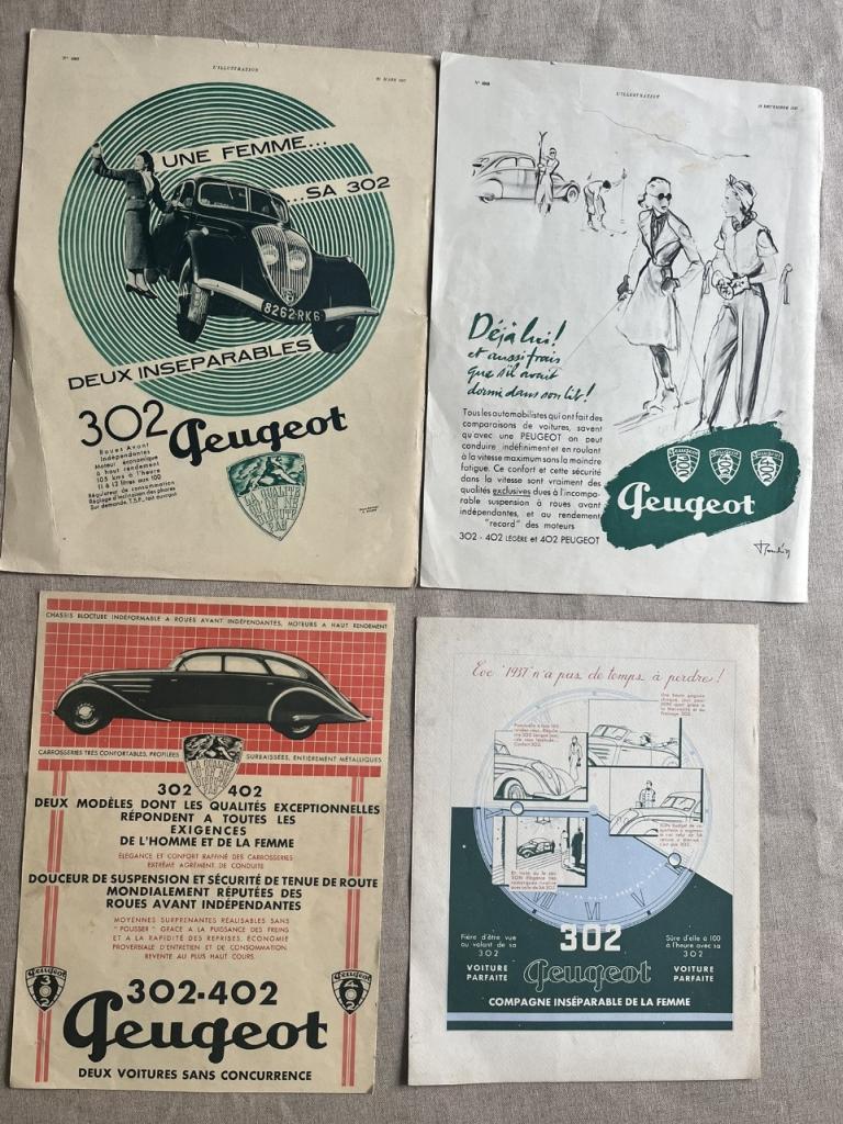 Peugeot 302 . Publicités de 1937 LesAnciennes.com