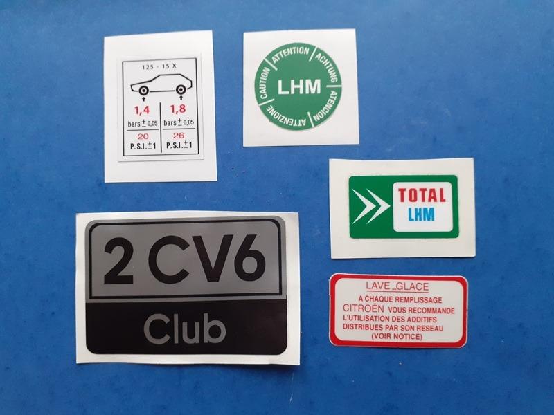 Autocollants CITROEN 2CV 6 Club LesAnciennes.com