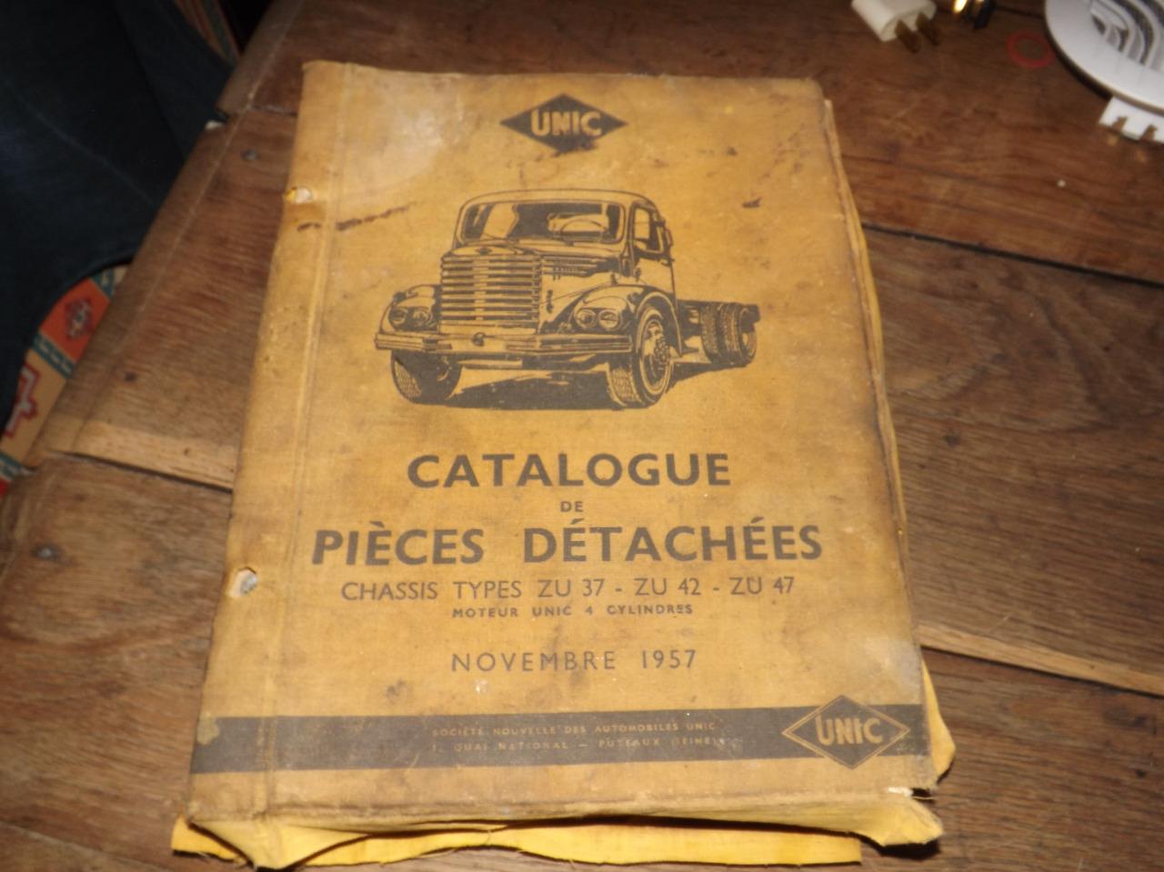 UNIC ZU37 42 47 manuel pieces detachées LesAnciennes.com