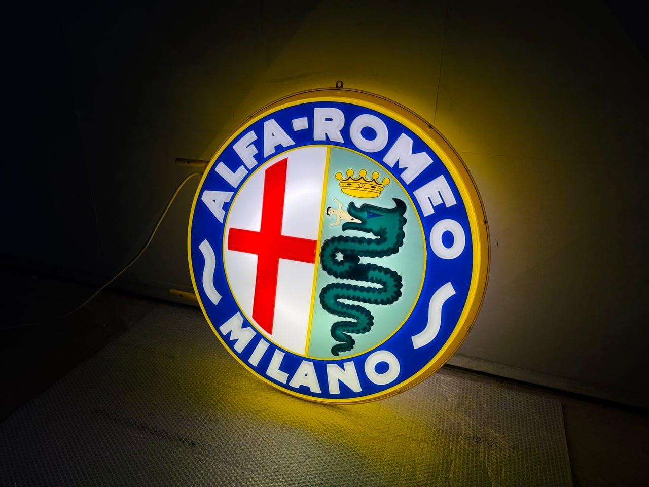 1970s Alfa Romeo Double-Sided Sign LesAnciennes.com