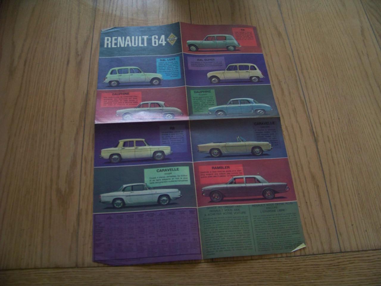 Brochure publicitaire renault 64 LesAnciennes.com