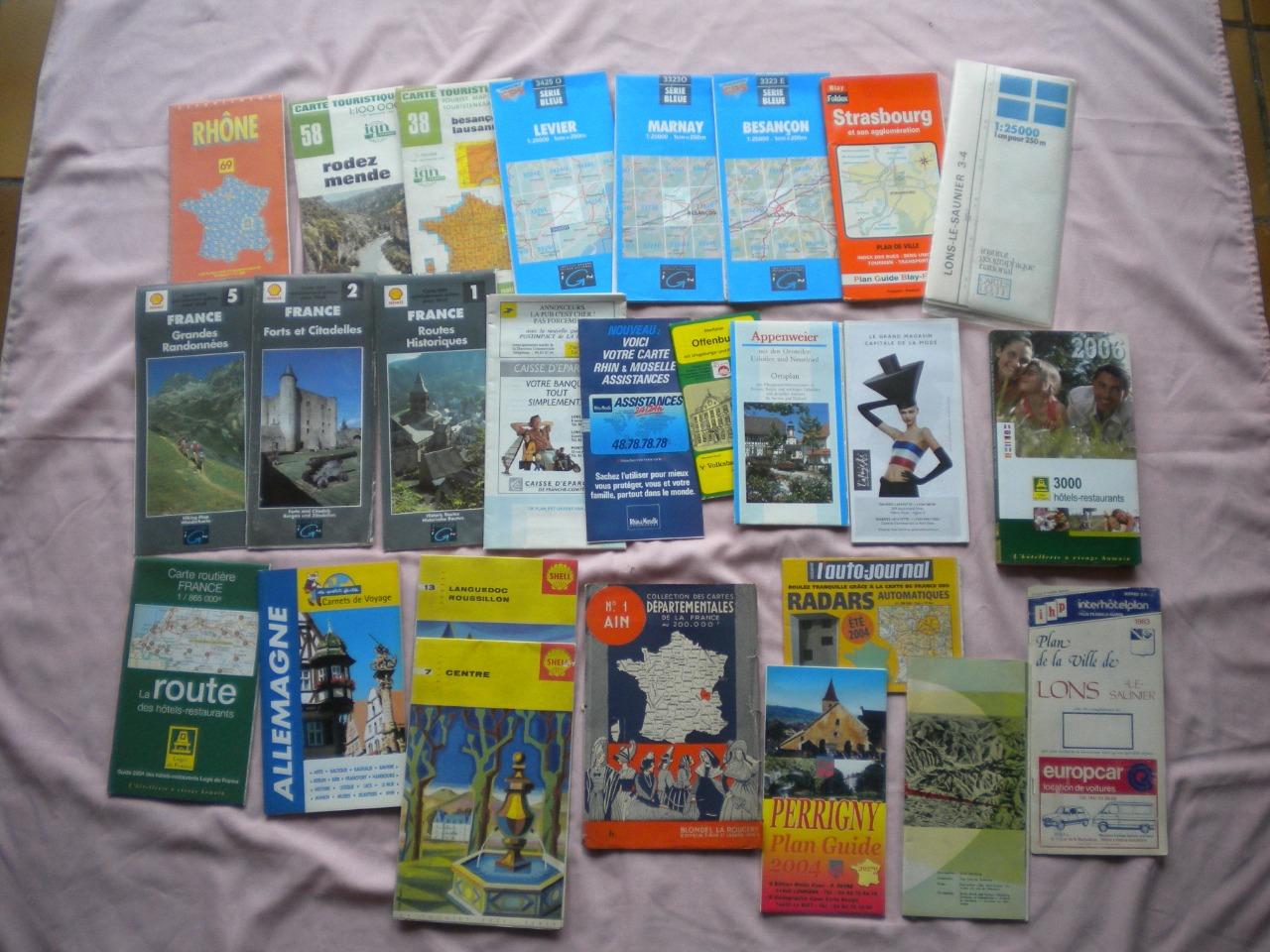 Lot de 25 cartes plan guide divers IGN LesAnciennes.com
