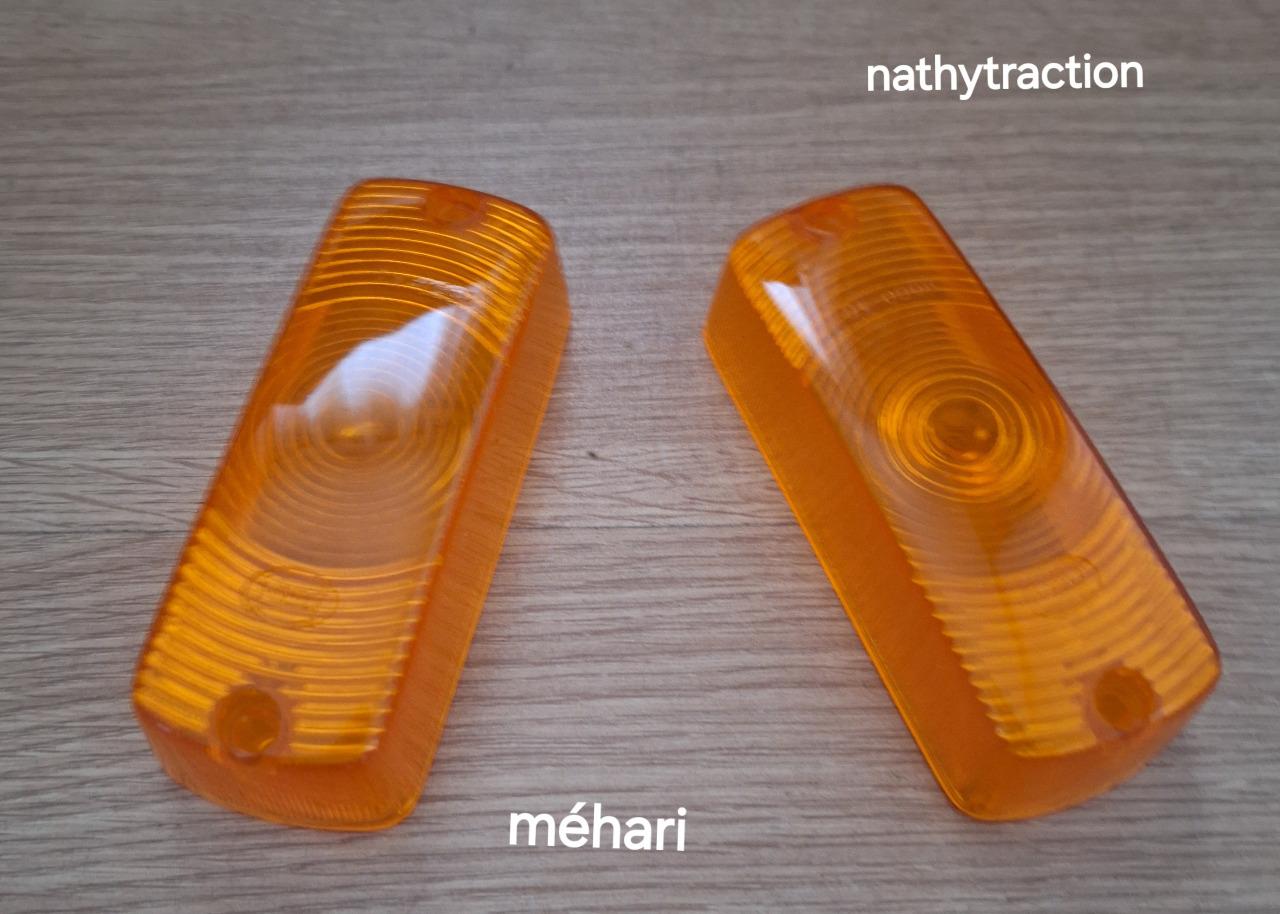 Paire cabochon orange clignotant AV Méhari LesAnciennes.com