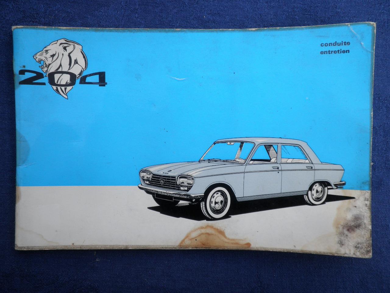 PEUGEOT 204 MANUEL DE BORD LesAnciennes.com
