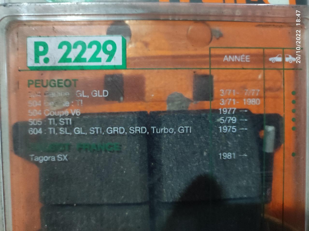 Plaquette de freins TALBOT Tagora LesAnciennes.com