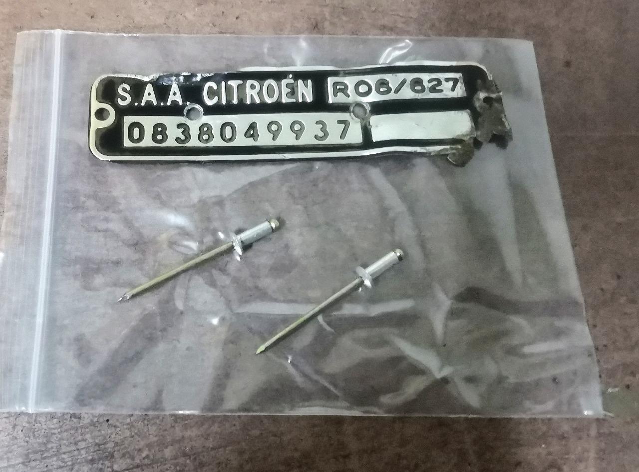 Plaque identification Moteur CITROEN LN LesAnciennes.com