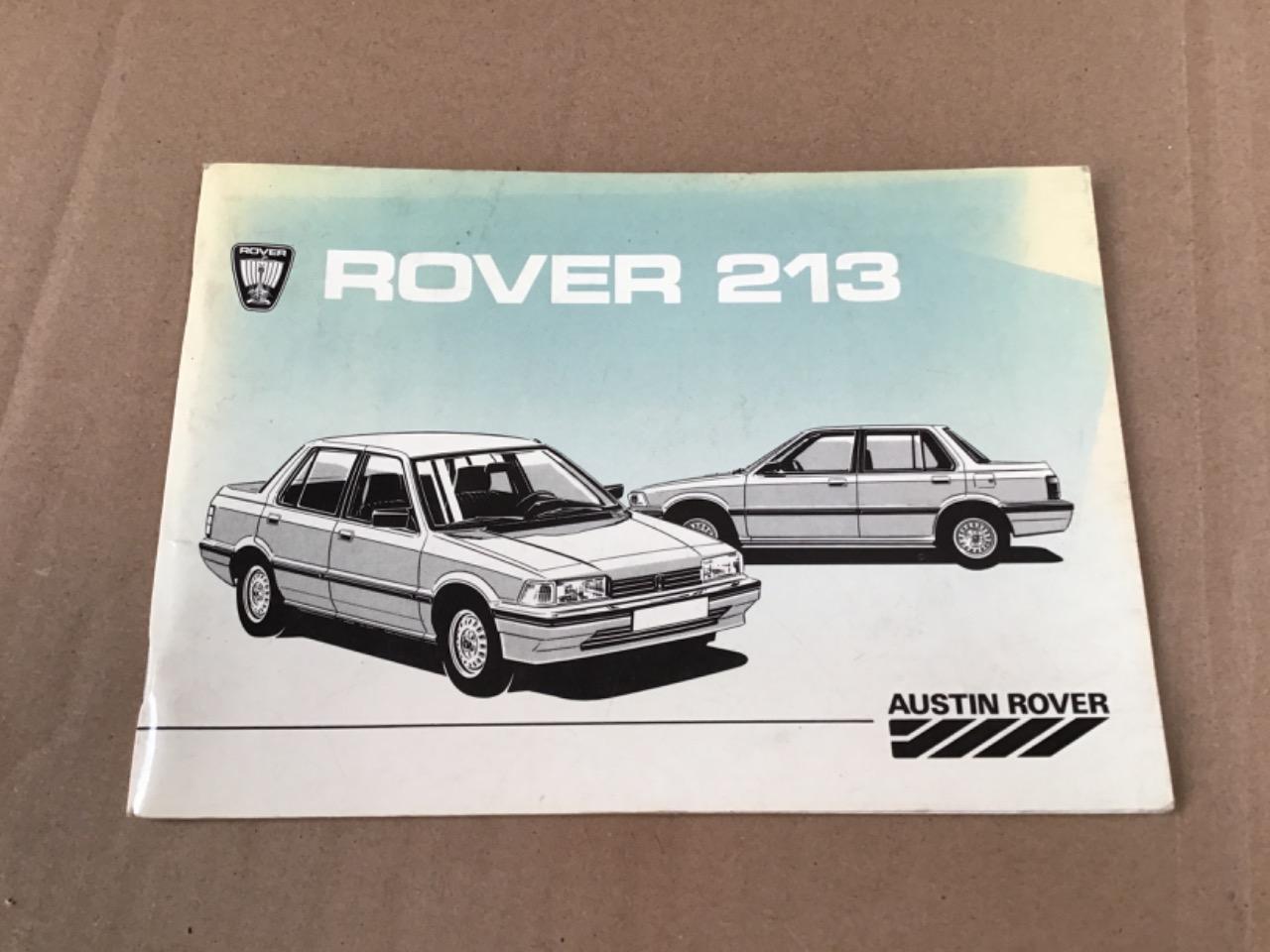 MANUEL D’UTILISATION ROVER 213 LesAnciennes.com