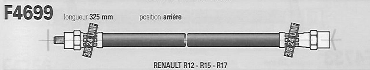 Flexible RENAULT R12, R15, R17 LesAnciennes.com