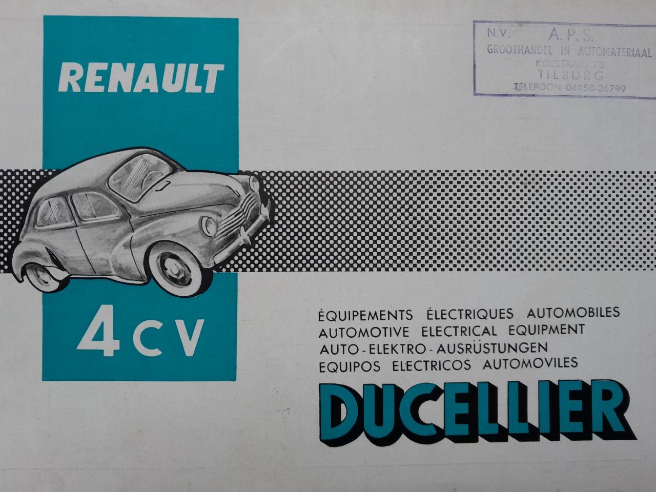 Renault 4cv catalogue Ducellier LesAnciennes.com