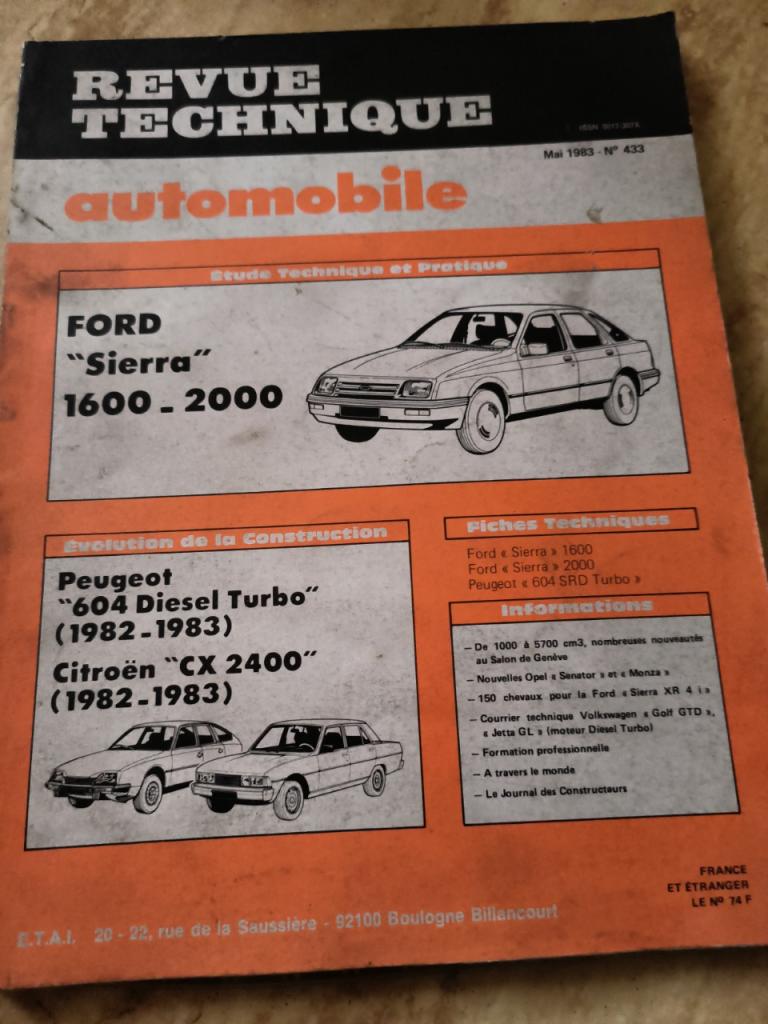 RTA Ford Sierra 1600/2000 mai 83 numéro 433 LesAnciennes.com
