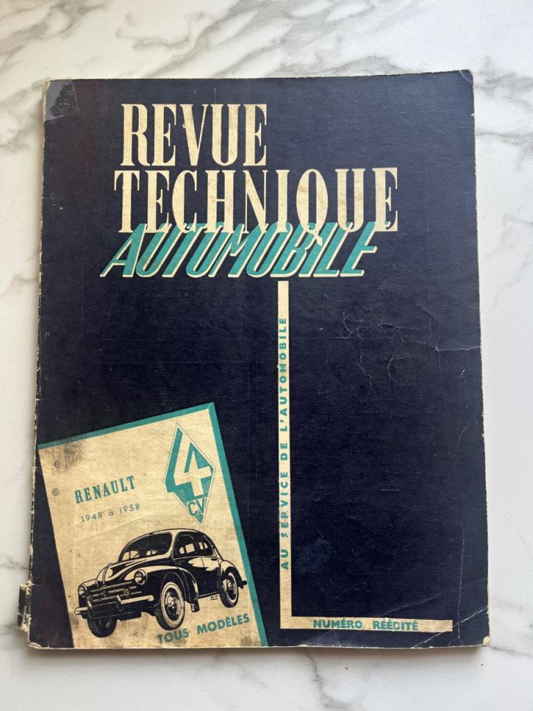 Revue technique 4Cv édition de 1958 LesAnciennes.com