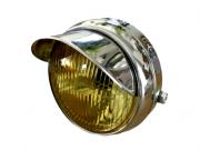 image_0-Phare rond chromé avec casquette optique jaune