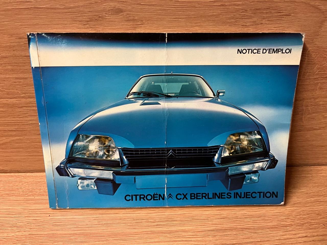 Notice pour Citroën CX à injection. LesAnciennes.com