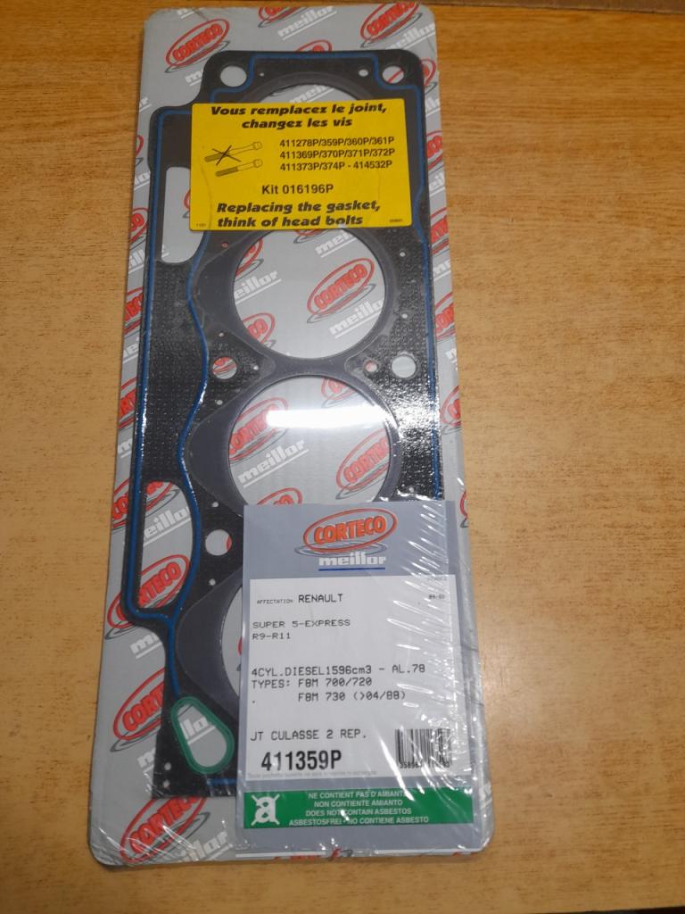 Joint de Culasse Renault Super 5 R11 R9 1.6D LesAnciennes.com