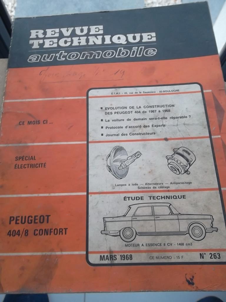 REVUE TECHNIQUE PEUGEOT 404 N 263 LesAnciennes.com