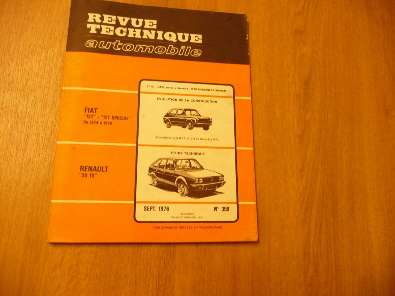 REVUE TECHNIQUE RENAULT 30 TS LesAnciennes.com