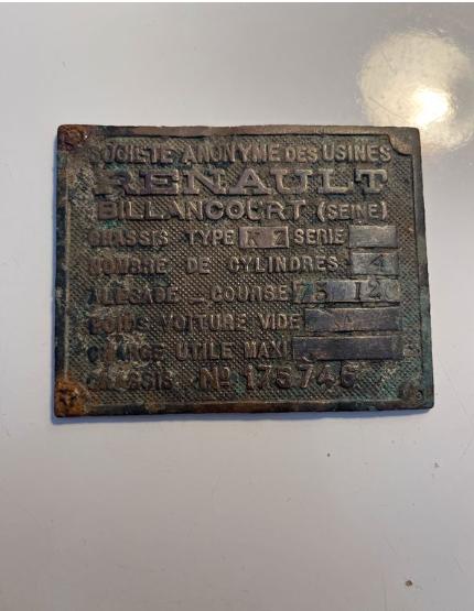 Plaque RENAULT KZ LesAnciennes.com