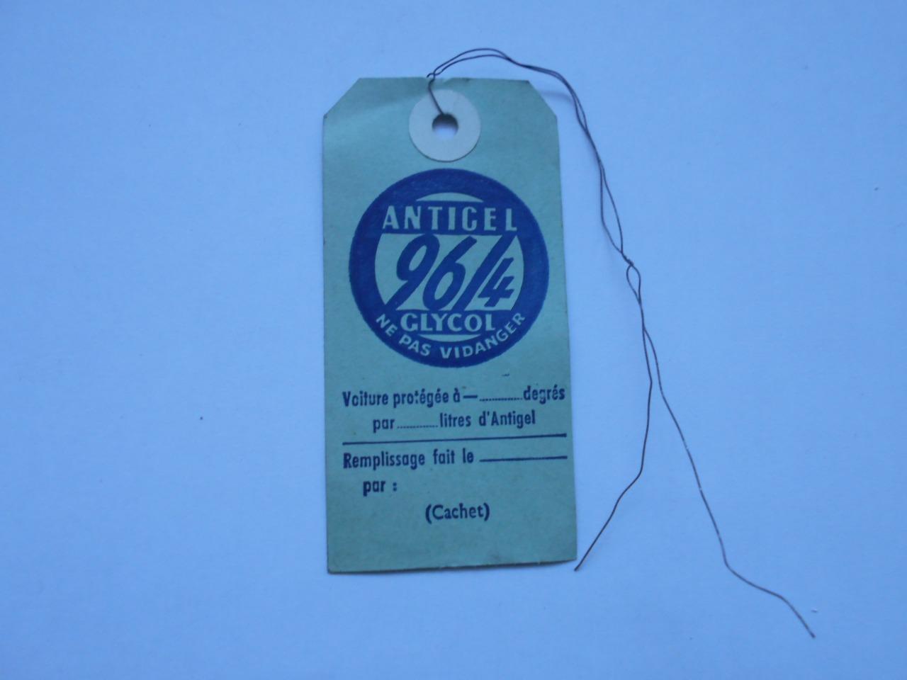 Etiquette Antigel GLYCOL LesAnciennes.com