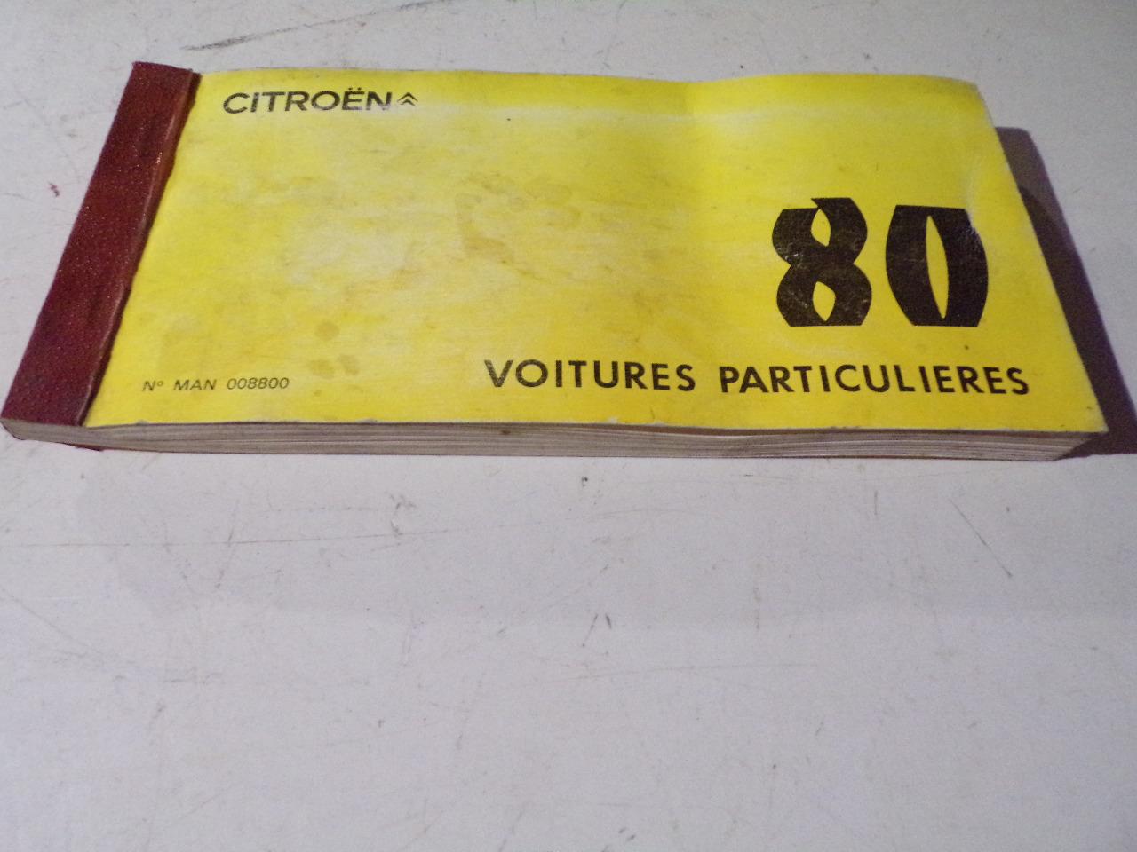 Carnet de poche Citroën 1980 LesAnciennes.com