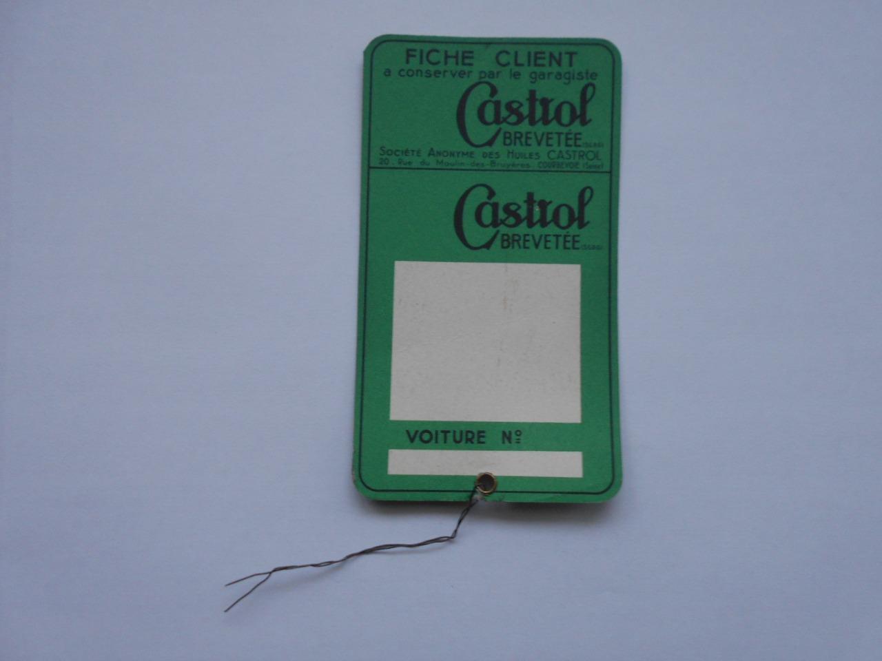 Etiquette Castrol Brevetée LesAnciennes.com