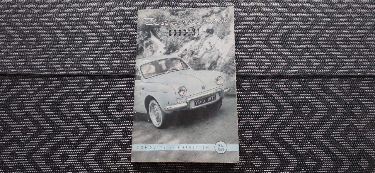 Livret conduite entretien RENAULT Dauphine GORDINI LesAnciennes.com
