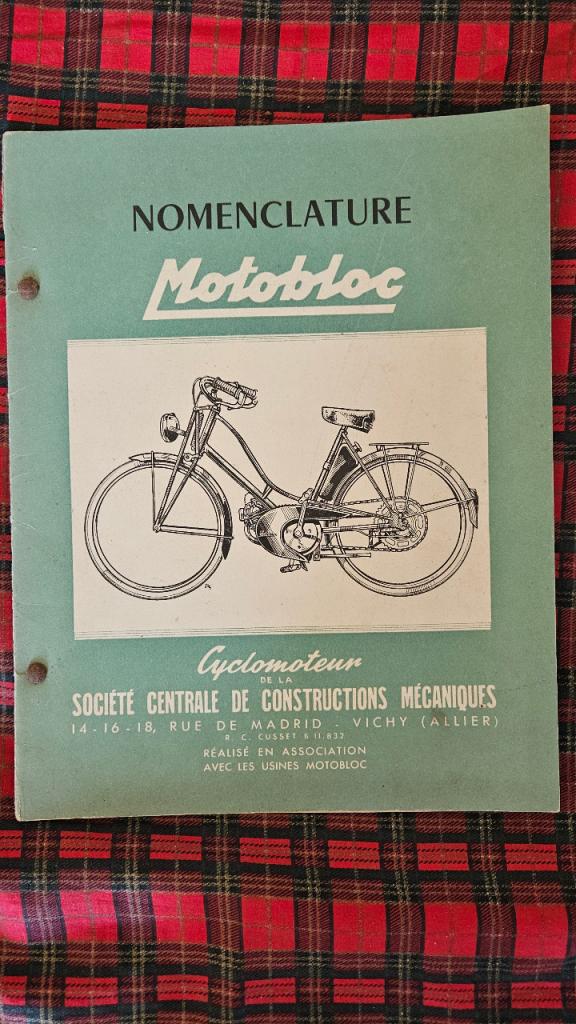 Nomenclature Vélomoteur Motobloc, 1952 LesAnciennes.com